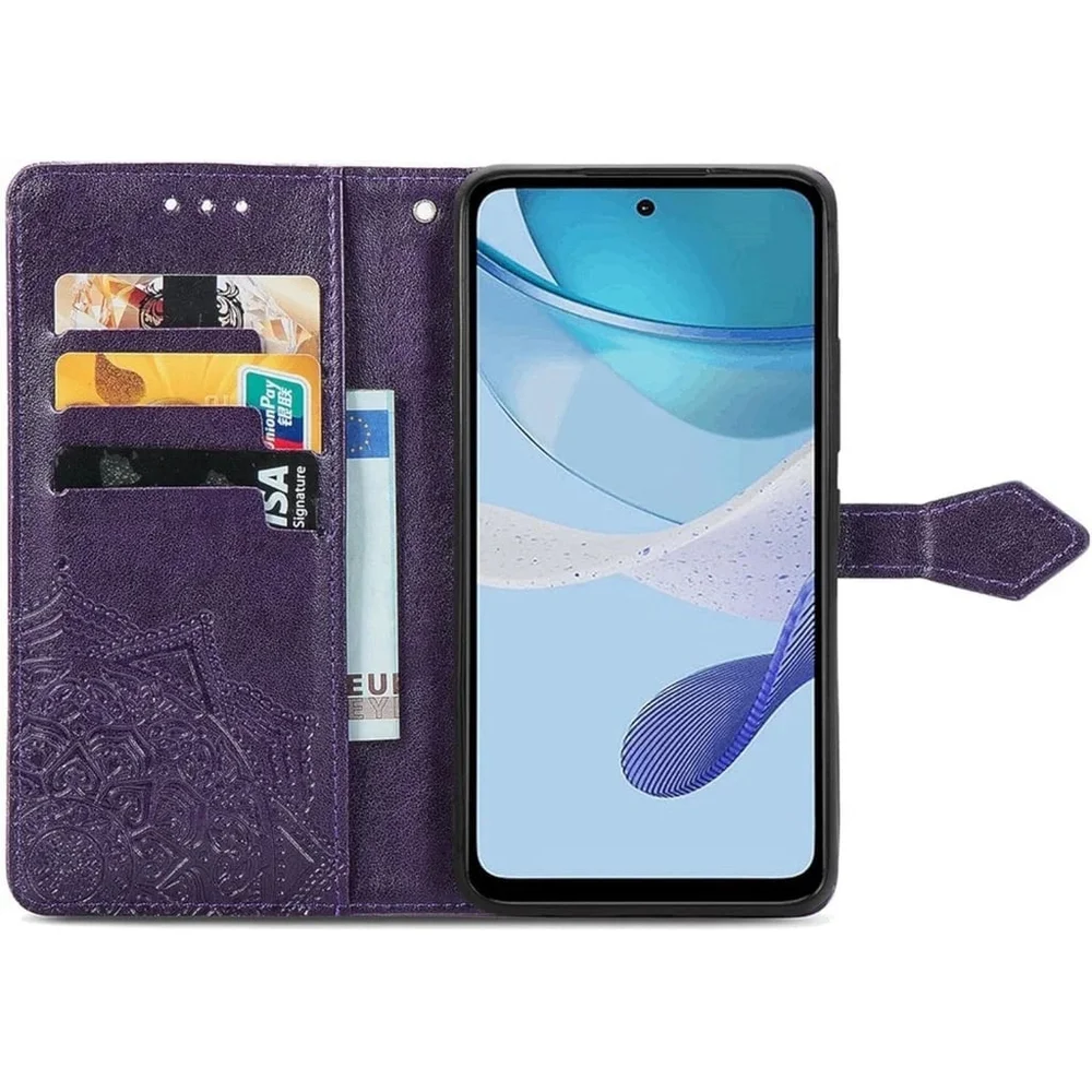 3-in-1 Phone Case In Purple For iPhone 15 Plus